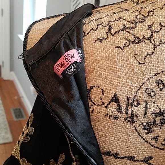 Black and Gold Semi Formal Dress - Picture 6 of 6